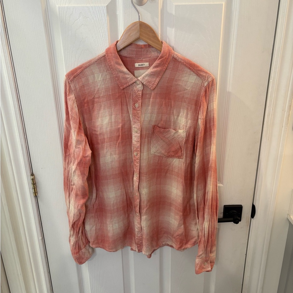 Thread & Supply Red Casual Button Down Shirt